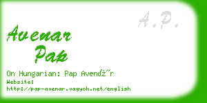 avenar pap business card